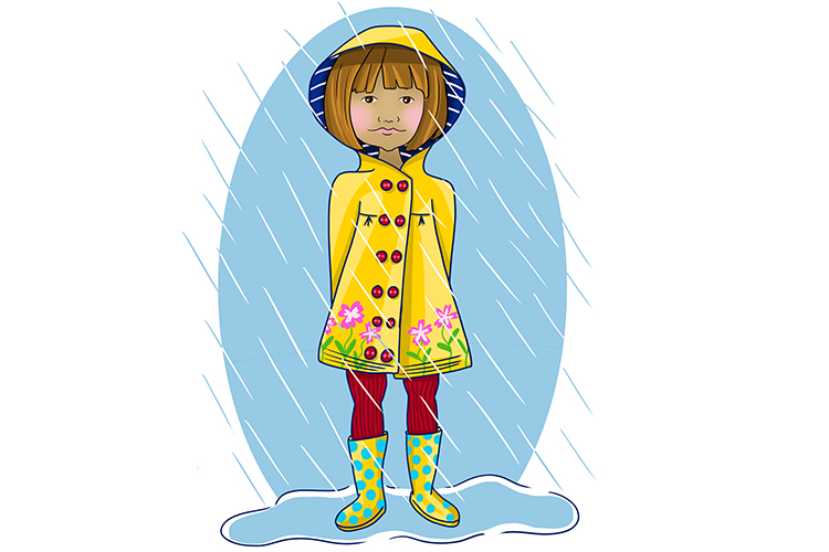Rain ment (raiment) you should wear the correct clothes. 